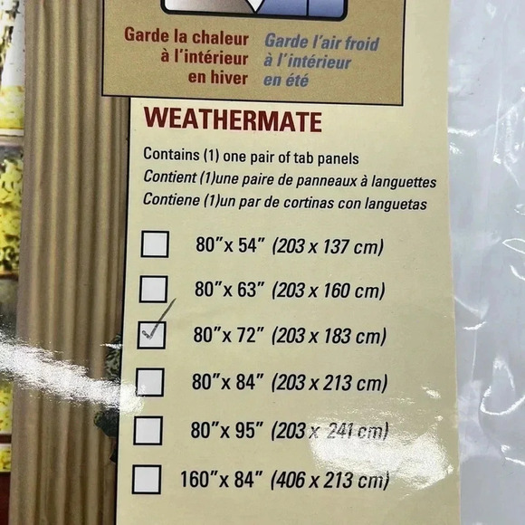 New 100% Cotton Thermalogic Curtains Tab Panels 80 "x72 Energy Efficient 1 Pair - Picture 7 of 9